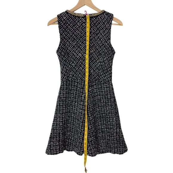 Alex + Alex Black and White Wool Blend Sleeveless Skater A-line Dress (M) - Picture 7 of 14